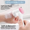 Cepillo Limpieza Facial Doble Cara Manual Exfoliante Skin F