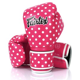 Fairtex Guantes de Boxeo de Microfibra para Muay Thai Boxing (Vintage Lunares, 16 oz)
