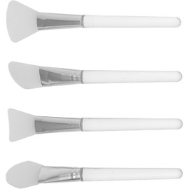 Kit de 4 Pinceles y Espátulas de Silicona para Mascarillas Faciales Limpieza Rápida, Ideales para Tratamientos de Arcilla y Uso en Spa