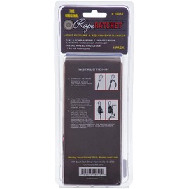 Rope Ratchet 1/4" Metal Rope Tie Down with Adjustable 8' Solid Braided Polypropylene Rope, Heavy Duty Cable Holds Up to 150 lbs Weight Capacity