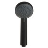 Hand Shower Head Matte Black 3 Jet Types Anti-Limescale Nozzles