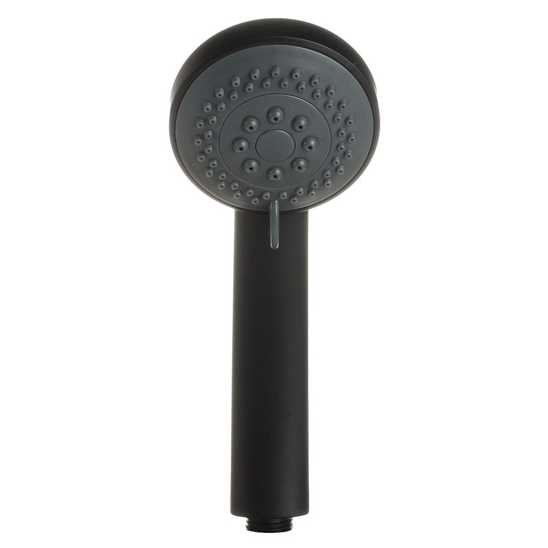 Hand Shower Head Matte Black 3 Jet Types Anti-Limescale Nozzles