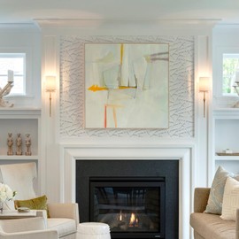 33 Pack 3D Wall Panels for Interior Wall Decor, 12''x12'' White Accent Textured Wall Panels, Wall Covering Panles for Living Room, Gaming Room, TV Background, Cover 32 Sq.Ft