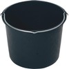 Triuso Construction Bucket 12L with Bow, Black, Lite Rskal