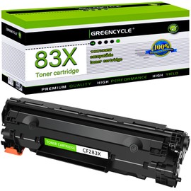greencycle High Yield Compatible Toner Cartridge Replacement for HP 83X CF283X Work with Laser Jet Pro MFP M225dw M225nw M225dn M201dw M201n Printer (Black, 1-Pack)