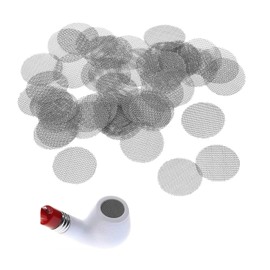 Pipe Screen, 0.6 inch (15 mm), Set of 150, Silver, Stainless Steel, Storage Case, Pipe Netting Net, Smoking, Screen Net, Storage Case Included