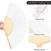 MCEAST 120 Pieces Handheld Fans Silk Bamboo Folding Hand Fans