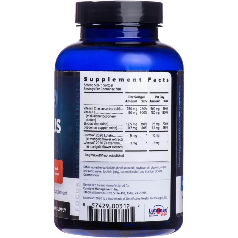 Focus Select AREDS2 Based Eye Vitamin-Mineral Supplement - AREDS2 Based