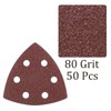 Kozelo 50pcs Mouse Sander Detail Sandpaper - [80 Grit, 3-1/2"]