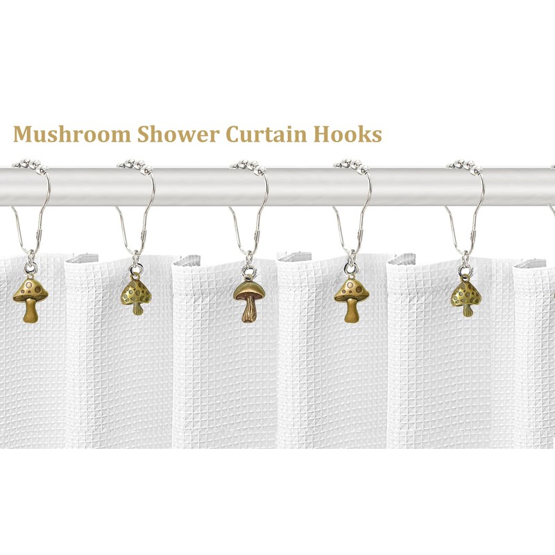 Mushroom Shower Curtain Hooks