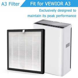 Vegebe A3 H13 HEPA Replacement Filter, Compatible with VEWIOR A3 Air Purifier, 2 Pack