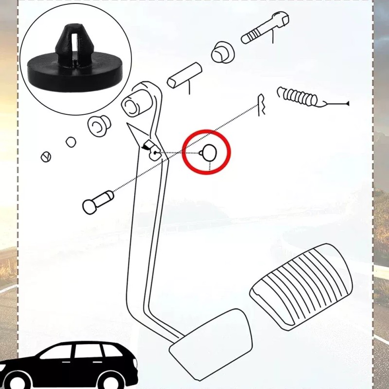 Toyota 2pc Toyota 90541-06036 Brake Light Switch Stopper (Cushion For