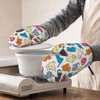 Cute Cat Oven Mitts 2pcs Set, Kitchen Grill Glove Heat