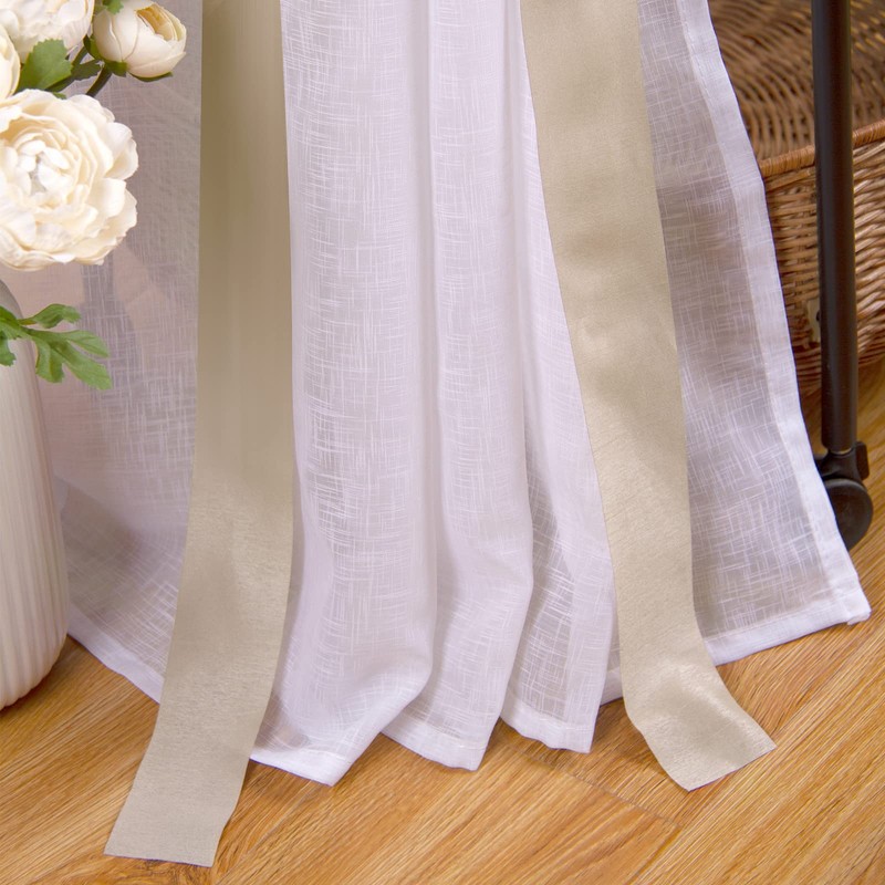 SIMPVALE 1 Piece Roman Blind Voile Curtains Window Decoration for