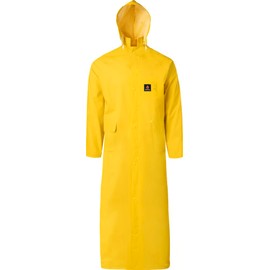 Ironwear 9221FR Flame Retardant Rain Jacket Riding Coat with Detachable Hood and Vented Back Yellow