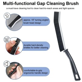 2 Pcs Hard Bristle Crevice Cleaning Brush - Crevice Cleaning Brushes for Household Use, Multifunctional Corner Gap Cleaning Brush Tool Grout Cleaner Brush for Kitchen Bathroom Window Track