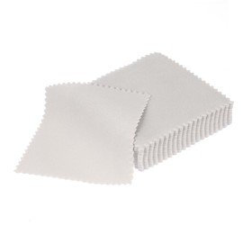 DOITOOL 50pcs Jewelry Cleaning Cloths Gray Polishing Cloth for Watches Earrings Rings Necklaces Lightweight Tarnish Remover