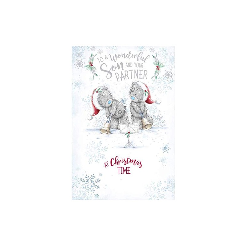 Son and Partner Me To You Bear Teddy Christmas Card