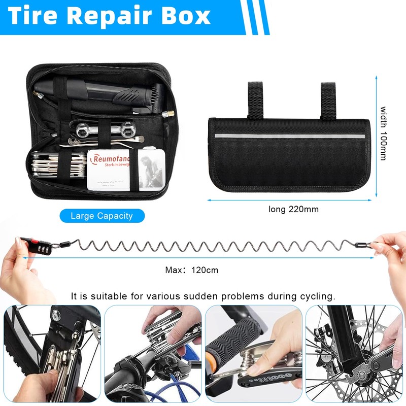 Hossom Bicycle Repair Kit Set, 40 Pieces Bicycle Repair Kit
