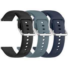 Wrist Strap Intended for KEEPONFIT IDW21/KEEPONFIT ID Sport01 Smart Watch Bands, Replacement Watch Band Intended for KEEPONFIT IDW21/KEEPONFIT ID Sport01 Smart Watch Soft Silicone Wristband (3 Pack A)