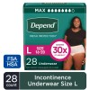 Depend Fresh Protection Incontinence Underwear for Women, Adult Diapers, L,28