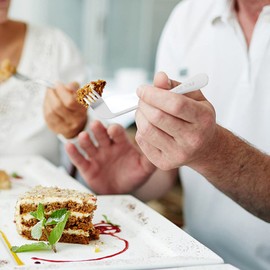 Rehabilitation Aid Spoon Adaptive Utensils Set Left Handed Grip Easy Spoon and Fork Set Stainless Steel Curved Spoon Fork Self Feeding Utensil for Disabled Elderly Patients