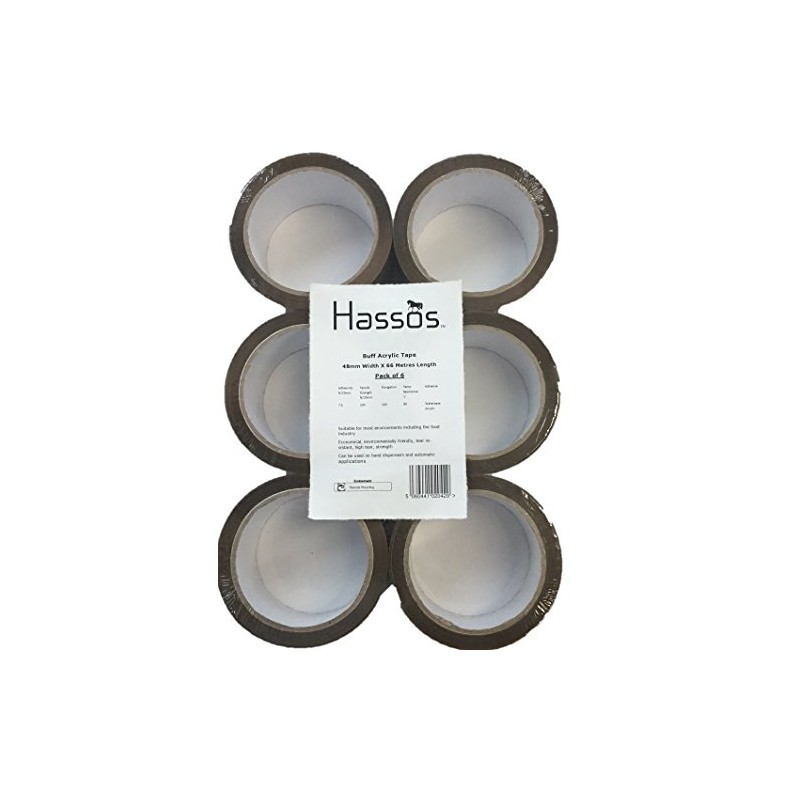 Brown Packaging Tape for Parcels and Boxes. This 6 roll