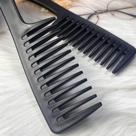 Comb | Curling Comb | Wide Tooth Comb | Plastic Comb | Large Comb with Handle - 24 cm - Antistatic Moisture Resistant Styling Comb for Gentle Detangling and Care, for Curls and Long Hair