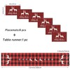 Emvency Merry Christmas Table Runner and Placemats Set of 6,