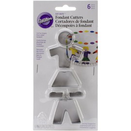 Wilton Fondant Cut Outs, Person, 6-Pack
