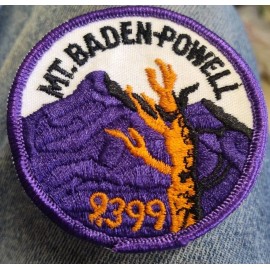 NOS Vintage MT. BADEN POWELL 9399 In San Gabriel Mountains Patch CA Climber