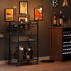 TUTOTAK Bar Cart, Home Bar Serving Cart, Microwave Cart, Drink