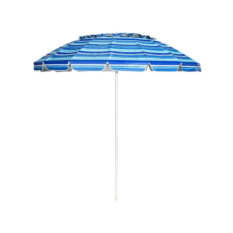 8 Ft UV Protected Beach Umbrella with 16-Ribbed Windproof FrameColor: