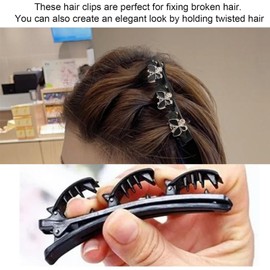 Braided Hair Clips for Woman, Sparkling Crystal Stone Braided Hair Clips Hair Accessories Decorative Hair Pins for Styling Hair Barrettes for Women Birthday Anniversary Christmas Gifts (4 PCS)