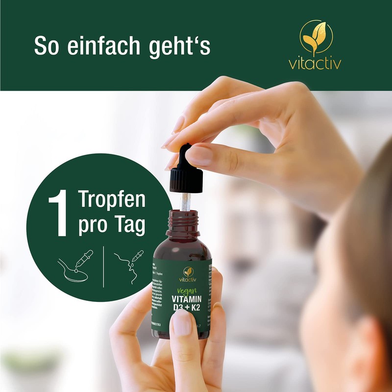 VITACTIV Vitamin D3 K2 Drops - K2VITAL 99.7% all-trans MK-7