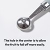 Round Melon Scoop, Double Sided Stainless Steel Round Scoop with