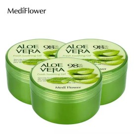 Mediflower [메디플라워] 알로에 베라 98 프레쉬 수딩젤 300mlx3개 Mediflower Aloe Vera 98 Fresh Soothing Gel 300ml x 3