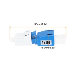 MECCANIXITY 1dB LC Fiber Attenuator, LC/UPC SM Single Mode Fixed Fiber Optic Attenuator Male to Female for Fiber Optic Transmission Pack of 2