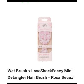 LoveShackFancy X  Wet Brush MINI Shine Detangling Hair Brush Rosa Beaux