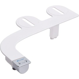 Brondell Bidet Attachment for Toilet SS-250 SimpleSpa Fresh Water Spray with Adjustable Water Pressure Side Arm Control, Slim Bidet Sprayer, Silver Knob (Dual Nozzle)