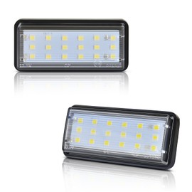 Asgohme LED License Plate Lights White Tag Lamp Assembly Compatible with Lexus 1998-2007 LX470, 2008-2012 LX570, 2002-2009 GX470 amd Toyota 2008-2014 J200 Land Cruiser, 2004-2009 Mark X, Pack of 2