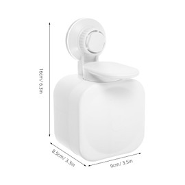 Wall Mounted soap Dispenser Wall Mount soap Dispenser Plastic soap Dispenser Bathroom Accessory Wall-Mounted Suction Cup No Trace Shampoo Dispenser Container Manual White