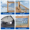 Muzata 50Pack 26" Aluminum Deck Balusters Round Black Deck Railing