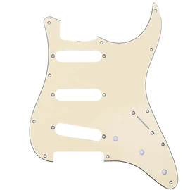 Musiclily Pro 62 Year Model 11 Hole Stratocaster Pickguard Made in Japan for Fender Japan Strat Electric Guitar, Cream 3P