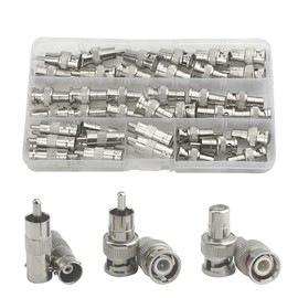 WMYCONGCONG 45 PCS BNC to RCA Adapter Connector Assortment Kit Including BNC Male to RCA Male + BNC Female to RCA Male + BNC Male to RCA Female Plug Coax Connectors