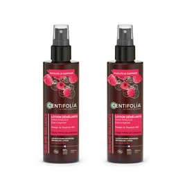 CENTIFOLIA | Entwirrungslotion ohne Ausspülen | Entwirrt ohne das Haar zu beschweren | Serie Sublime Glanz | glänzendes & geschmeidiges Haar | Bio Himbeeressig | 99% natürlich | 2 x 200 ml