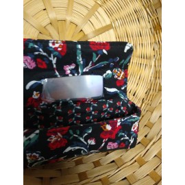 Vera Bradley Kiss Me Twice Lipstick Chapstick Case In Perennials Noir