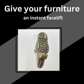 Vintage Antique Iron Bronze Handmade Metal Animal Cupboard Door Knobs, Drawer Pulls Cabinet Door Handles (18. Owl)