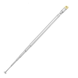 uxcell FM Radio Telescopic Antenna Replacement, 49cm 19.3" Length 6 Sections Universal Telescoping Antenna Aerial Stainless Steel for Portable AM Radios, Home Stereo Receivers