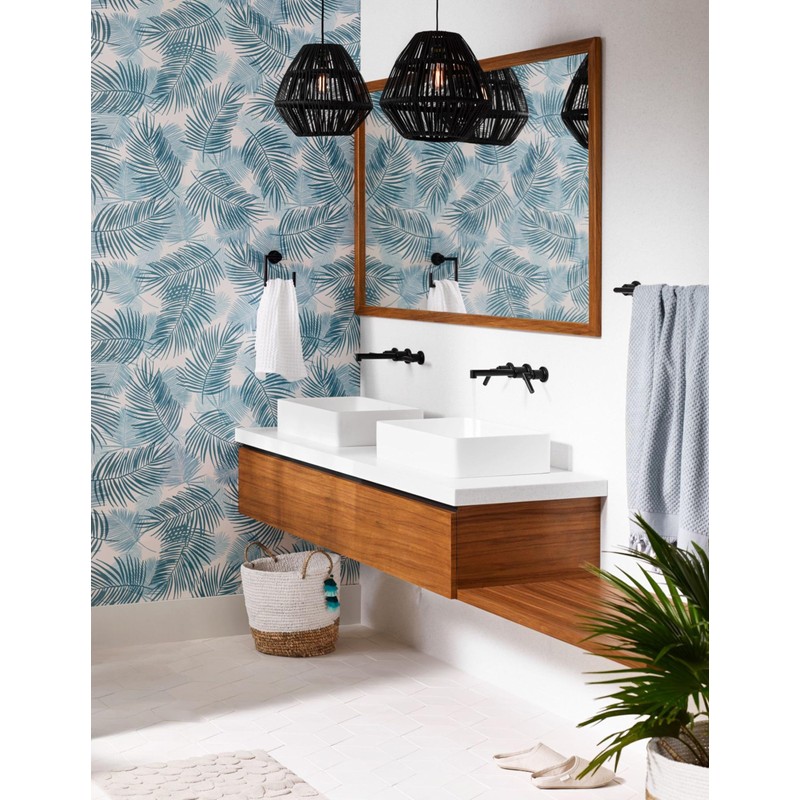 Moen YB0886BL Arris Modern Hand Towel Ring, Matte Black